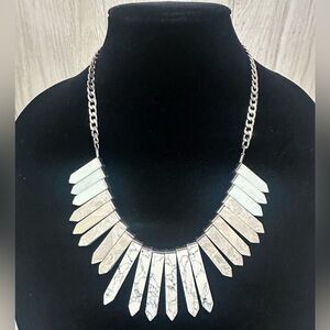 BaubleBar Sterling Silver & Opalite Statement Necklace